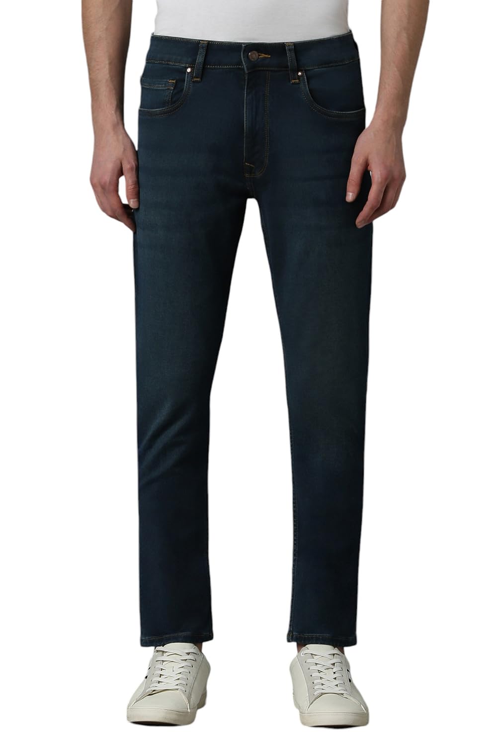 Louis Philippe Men’s Tapered Fit Mid Rise Jeans Louis Philippe Men’s Tapered Fit Mid Rise Jeans