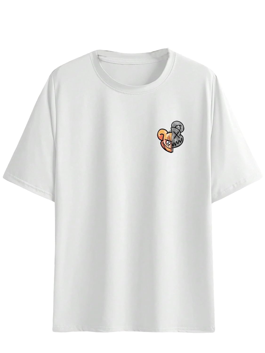 Lymio Round Neck Regular Fit Back T Shirt for Men (Tedy T-Shirt)