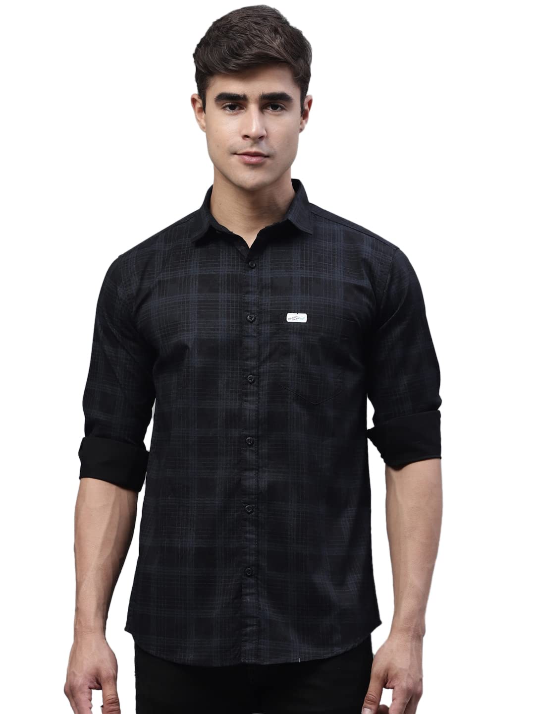 Majestic Man Cotton Checkered Slim Fit Casual Shirt For Men