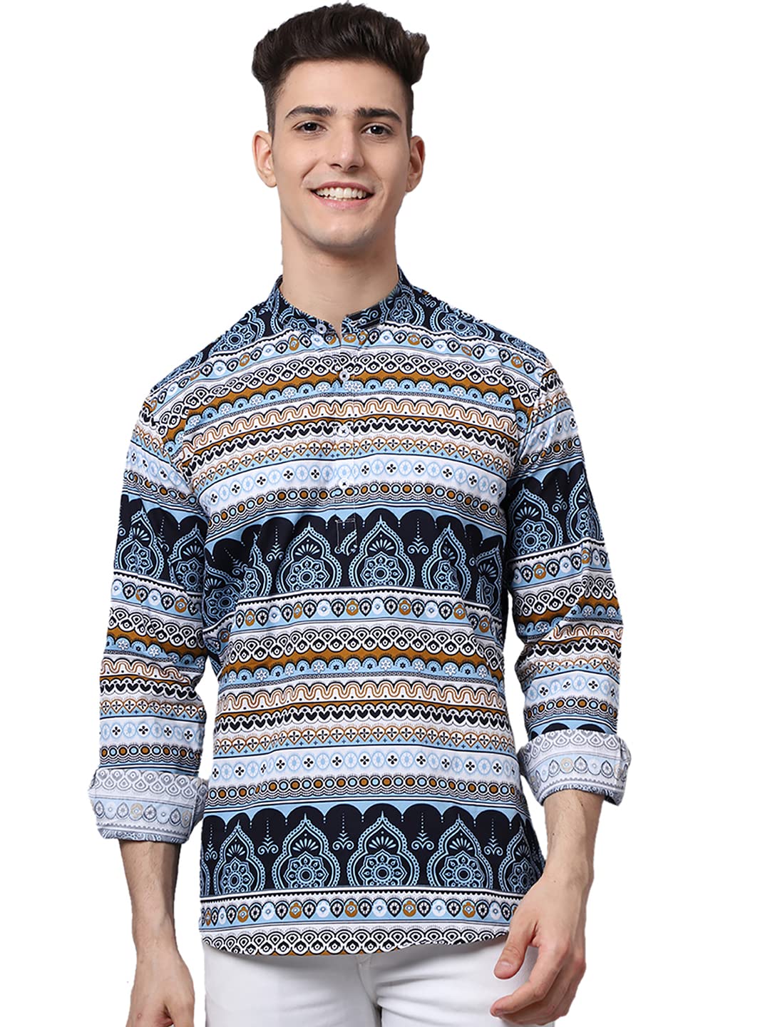 Majestic Man Men’s Cotton Regular Fit Short Kurta