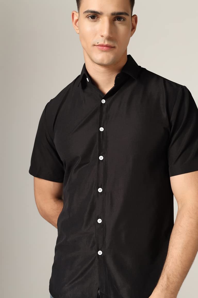 OM SAI LATEST CREATION Solid for Casual Stylish Printed Regular Fit | Men Formal Half Sleeve Shirt