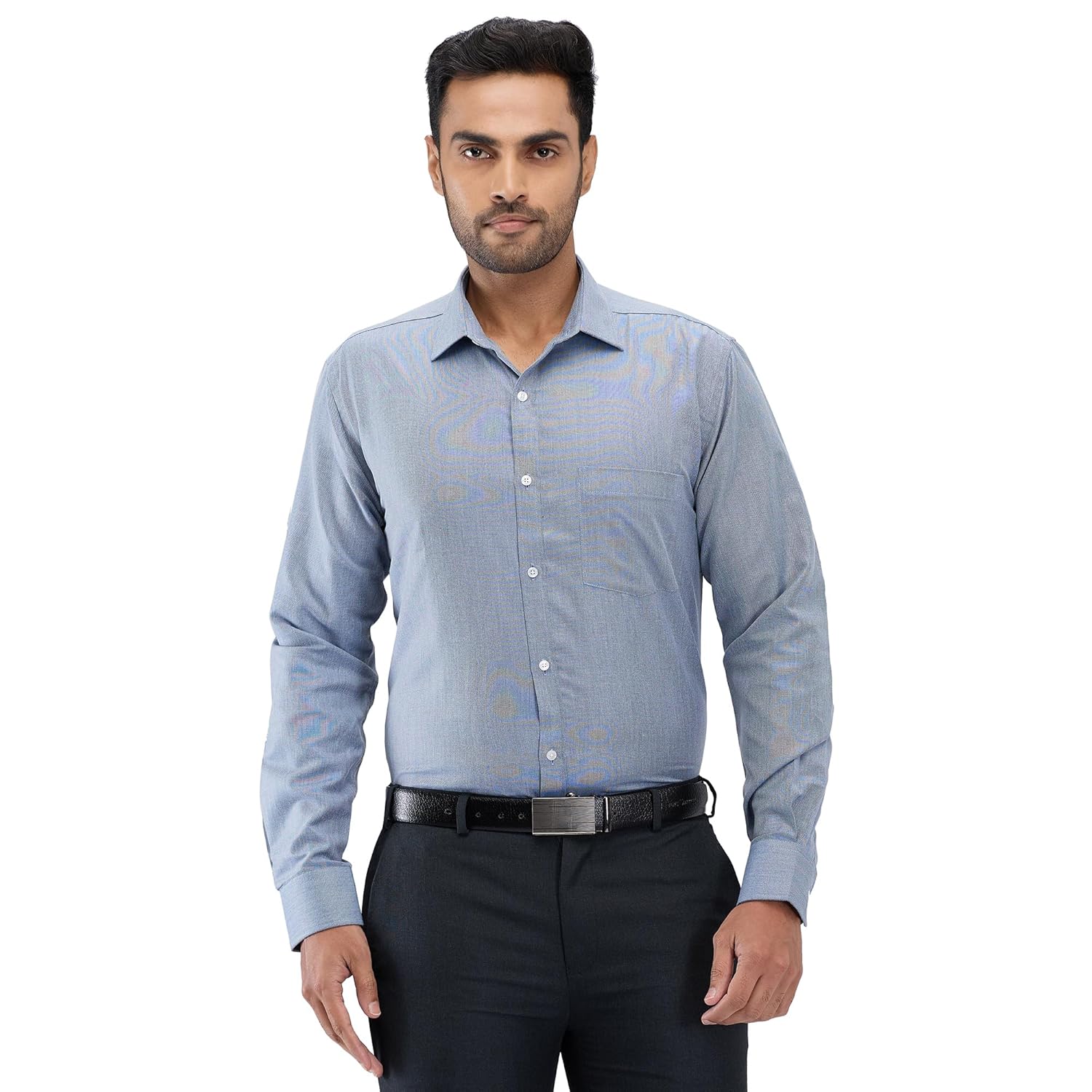 Park Avenue Men’s Slim Fit Structure Pattern Cotton Blend Semi Cutaway Collar Full Sleeve Formal Shirt Park Avenue Men’s Slim Fit Structure Pattern Cotton Blend Semi Cutaway Collar Full Sleeve Formal Shirt
