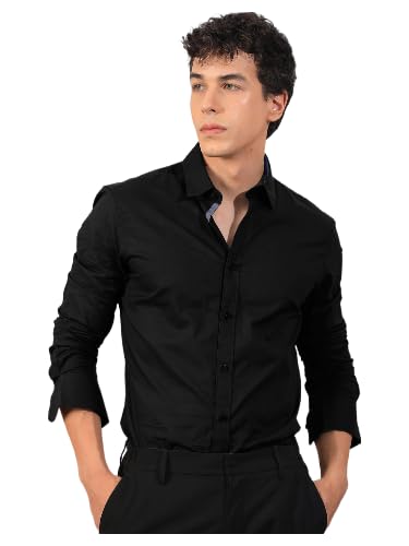 Pinkmint Mens Long Sleeve Button Down White Shirt for Men Collared Casual Formal Soild Shirt