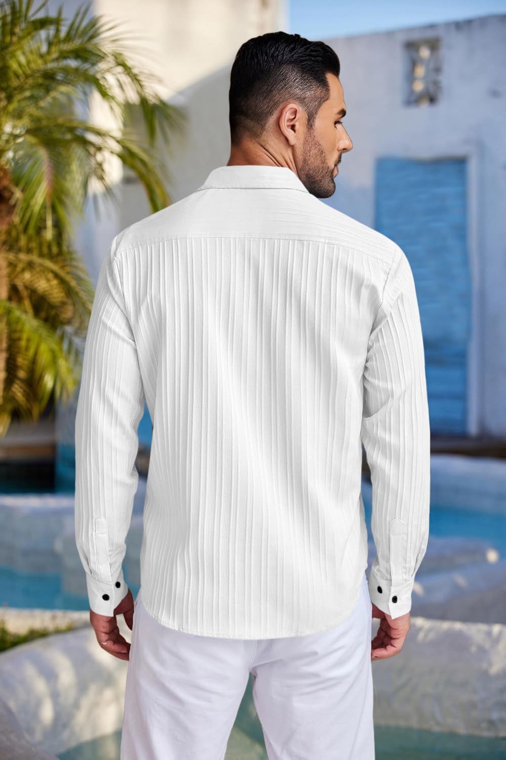 ROYALSCOUT Men’s Cotton Blend Full Sleeve Short Kurta Featuring Mandarin Collar Perfect for Ethnic Styling, Work Gatherings, or Festive Events