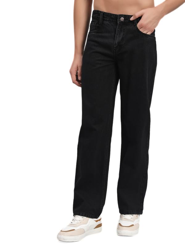 STEPLE DENIMS Mens Jeans Cotton Blend Mid Rise Solid Denim Regular & Loose Fit Jean Pant, Straight Jeans for Men & Jince Denim for Men