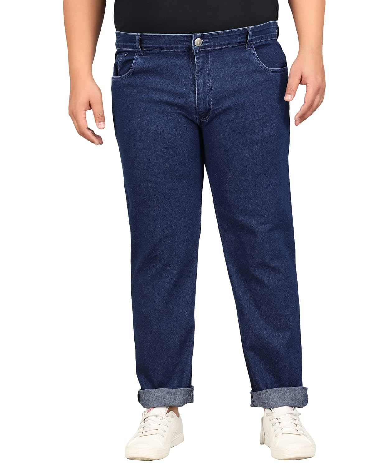 STUDIO NEXX Regular Fit Cotton Lycra Blend Black Jeans
