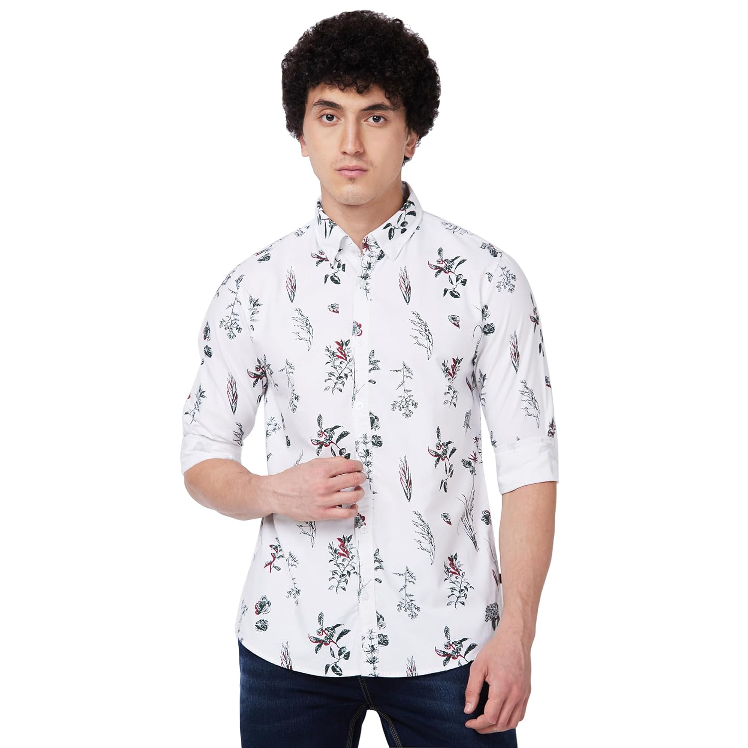 Spykar Black Printed Full Sleeve Shirt for Men Spykar Black Printed Full Sleeve Shirt for Men