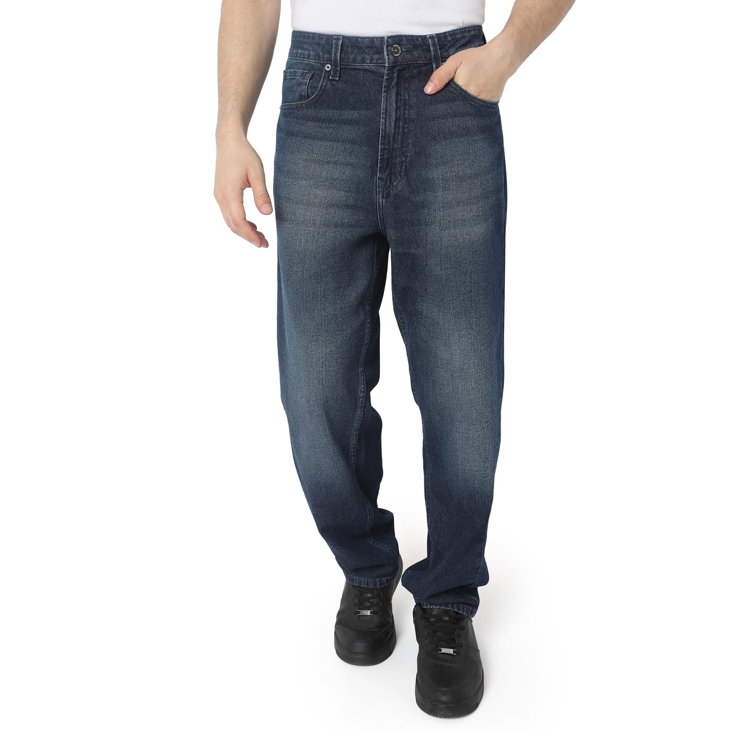 Spykar Men Blue Loose Fit Mid-Rise Casual Jeans