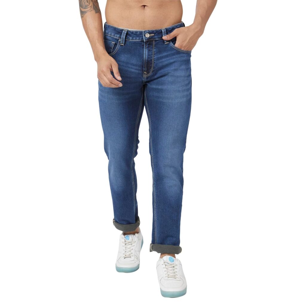 Spykar Men Dark Blue Cotton Stretch Regular Fit Narrow Length Clean Look Mid Rise Jeans (Rover) Spykar Men Dark Blue Cotton Stretch Regular Fit Narrow Length Clean Look Mid Rise Jeans (Rover)