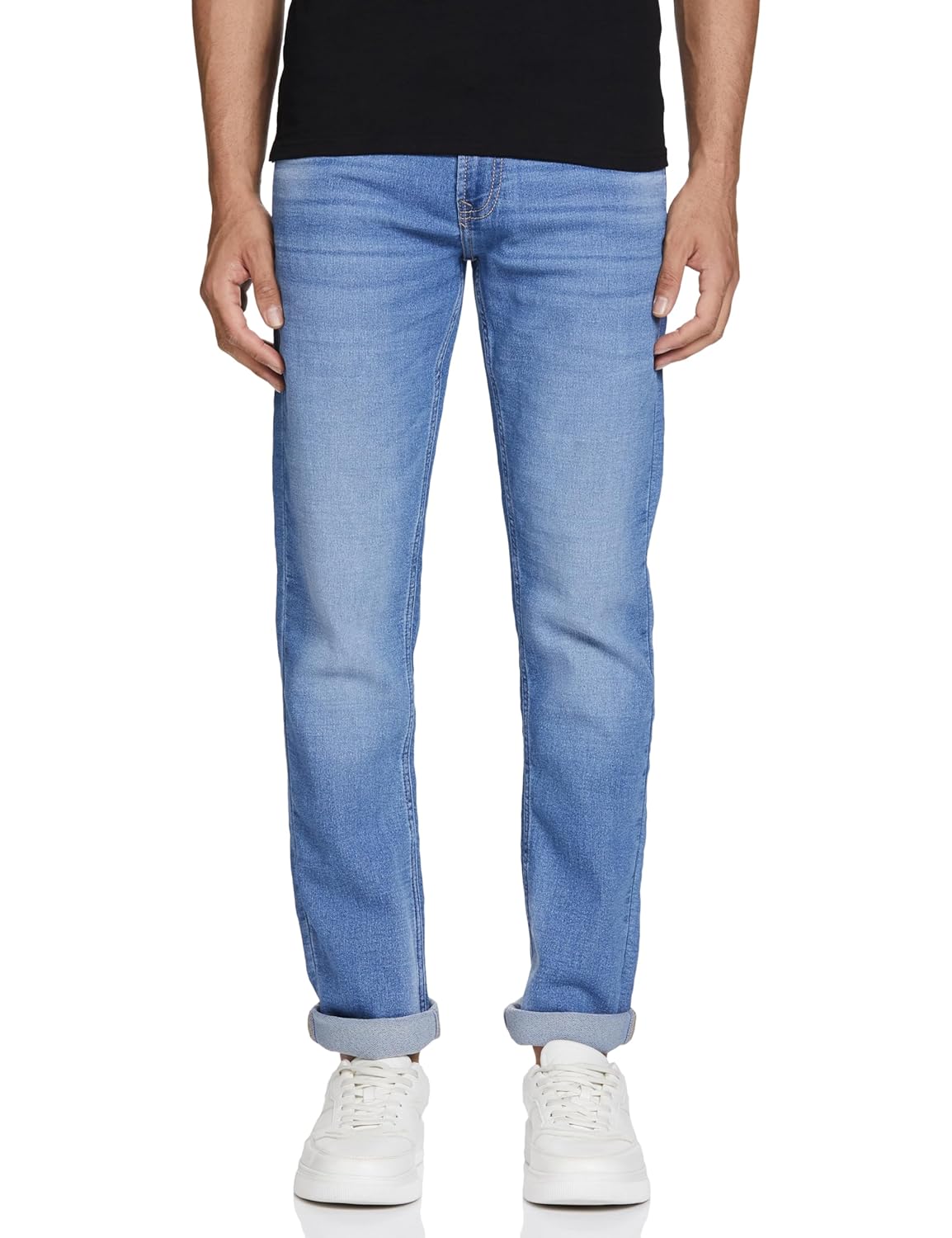 Spykar Men’s Regular Fit Mid Rise Jeans