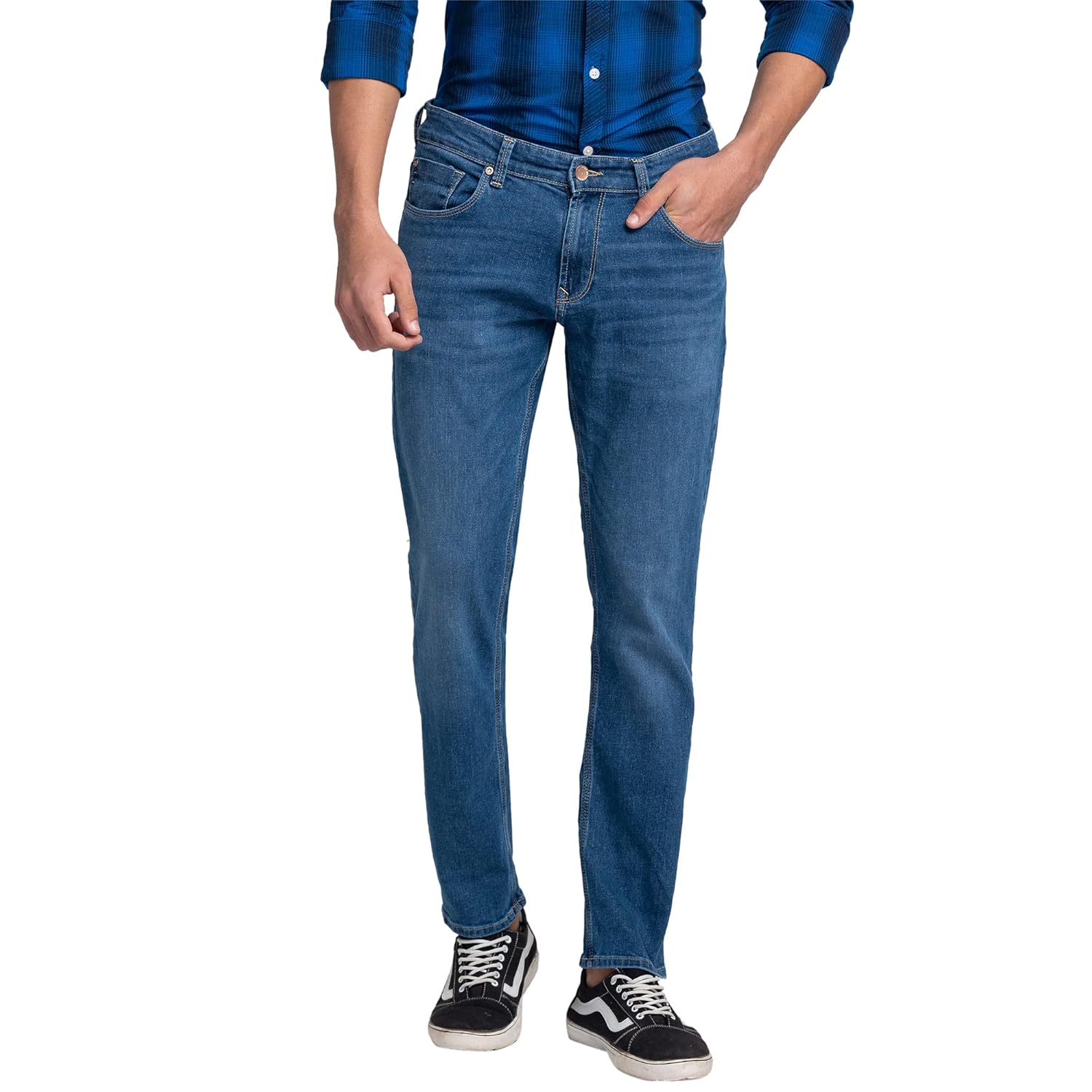 Spykar Men’s Solid Regular Fit Jeans