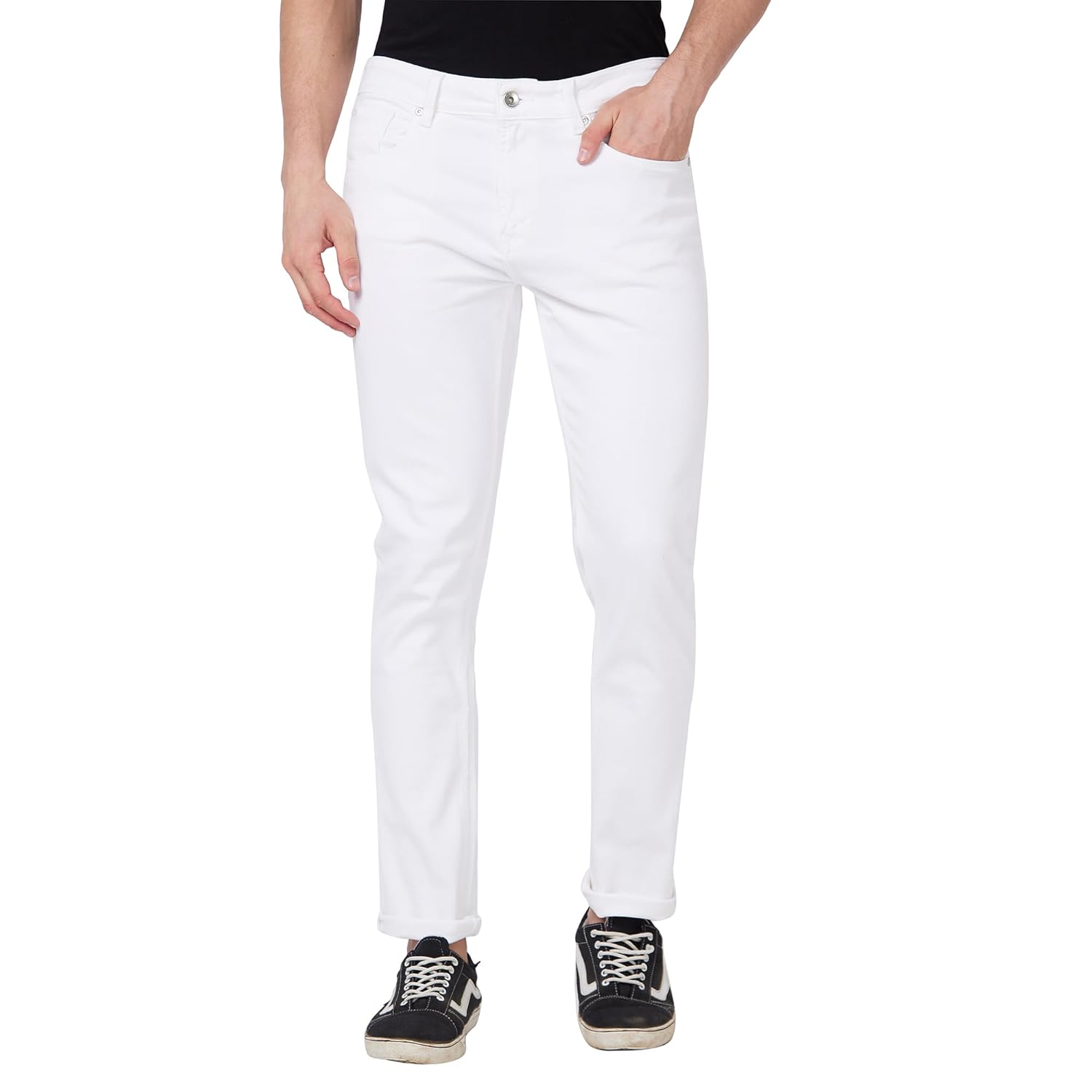 Spykar Mid Rise Regular Fit Blue Jeans for Men