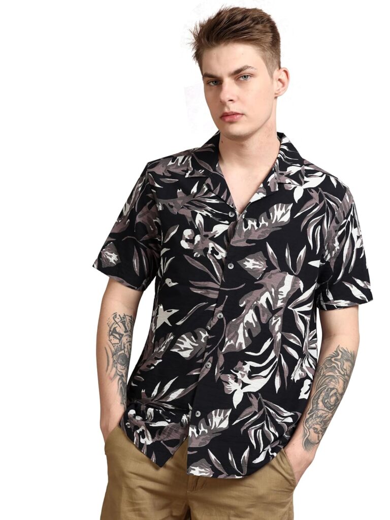 StitchX Men’s Half Sleeve Printed Beach Cuban Collar Shirt S-2XL StitchX Men’s Half Sleeve Printed Beach Cuban Collar Shirt S-2XL
