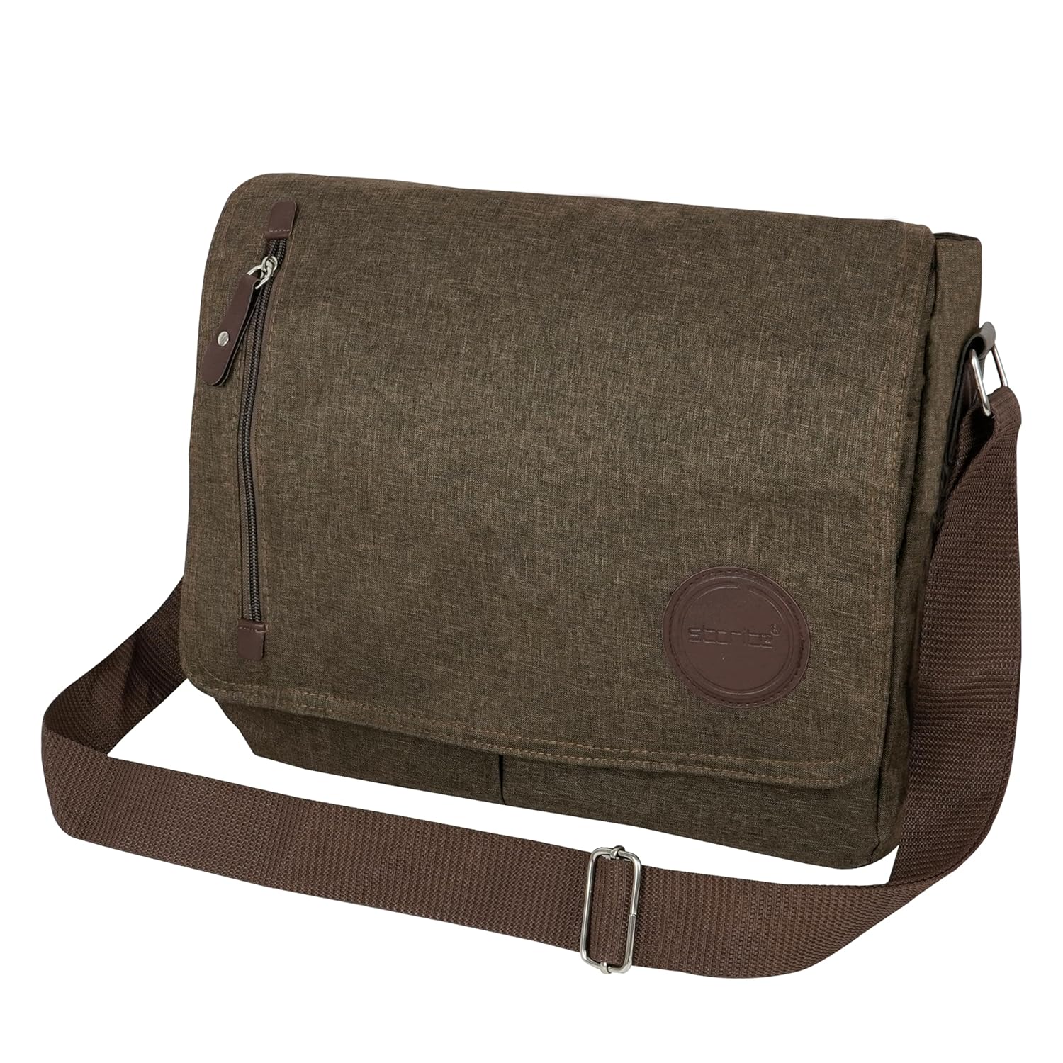 Storite Canvas Side Sling Bag For Men & Women Business Crossbody Compact Bag for College & Office Purpose (C Brown-34cm x 7.5cm x 28cm) Storite Canvas Side Sling Bag For Men & Women Business Crossbody Compact Bag for College & Office Purpose (C Brown-34cm x 7.5cm x 28cm)