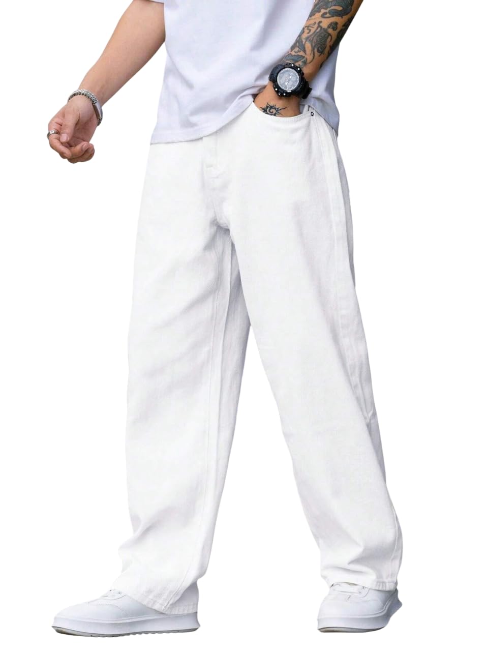 TAGAS Men Relaxed FIT Denim Jeans | Loose Jeans for Men | Mens Baggy Fit Denim Jeans Pant | MDJ-22