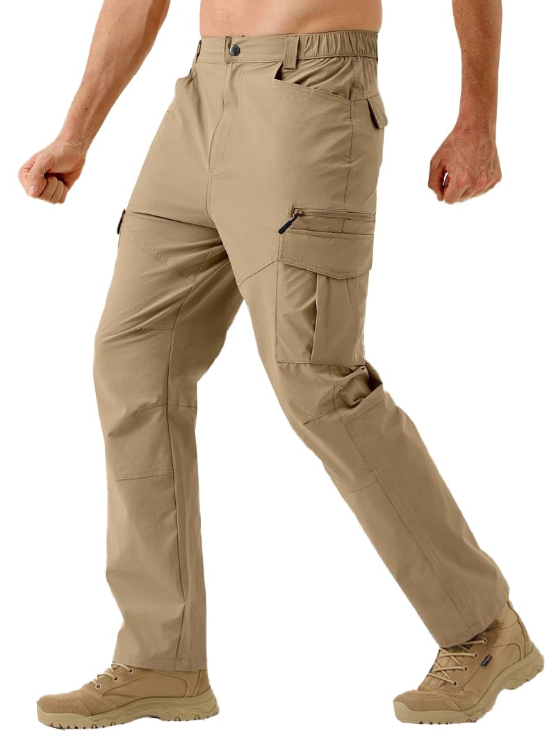TOPLOT Men’s Functional Straight-Fit Cargo Pants