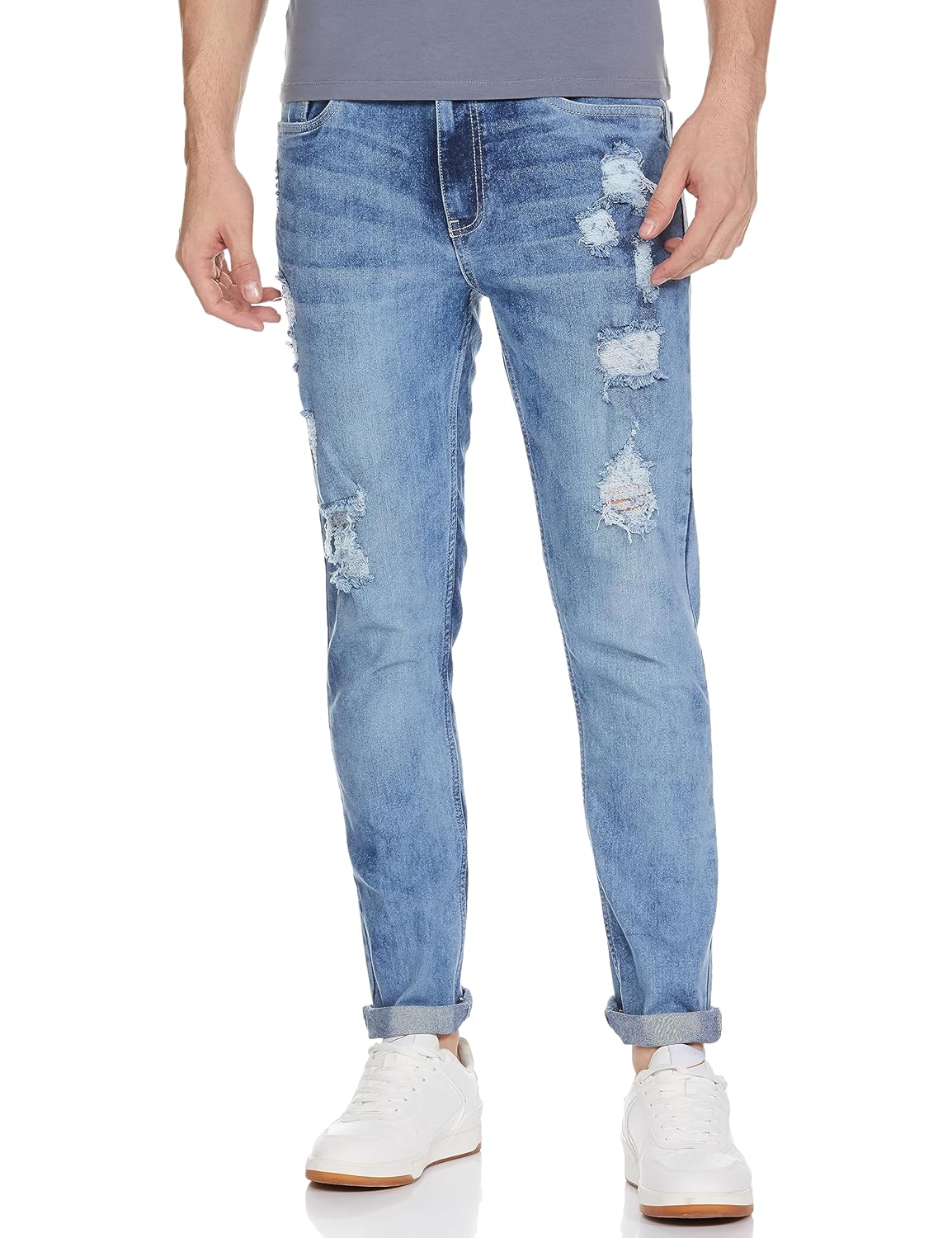 The Indian Garage Co Men’s Slim Fit Mid Rise Jeans