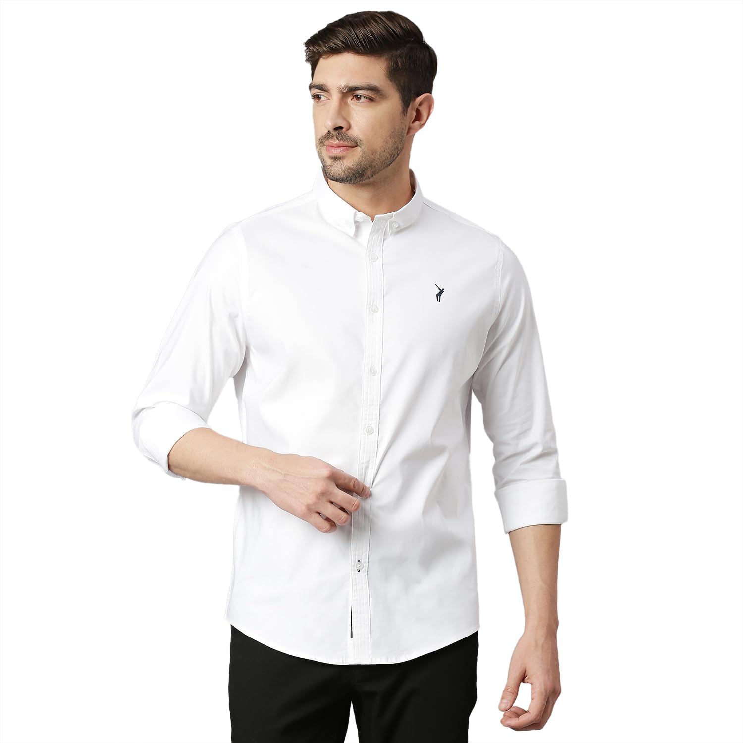 Thomas Scott Mens | Full Sleeve | Solid | Slim Fit | 100% Cotton | Button Down Collar | Shirts