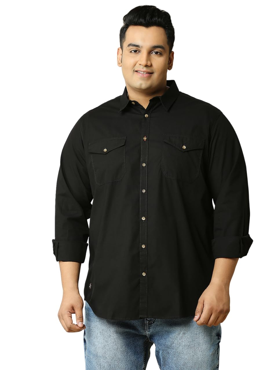 Thomas Scott Men’s Plus Size Premium Solid Pure Cotton Casual Shirt Thomas Scott Men’s Plus Size Premium Solid Pure Cotton Casual Shirt