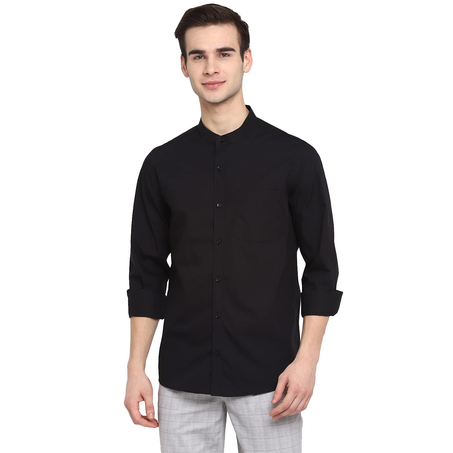 Turtle Men 100% Cotton Solid Slim Fit Formal Shirt