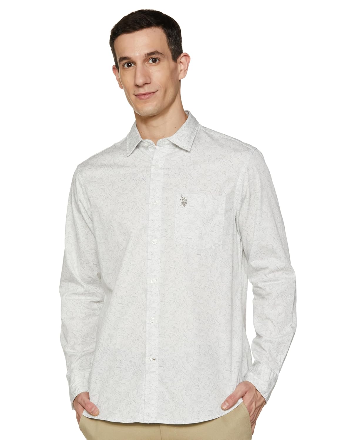 U.S. POLO ASSN. Men’s Solid Regular Fit Shirt U.S. POLO ASSN. Men’s Solid Regular Fit Shirt