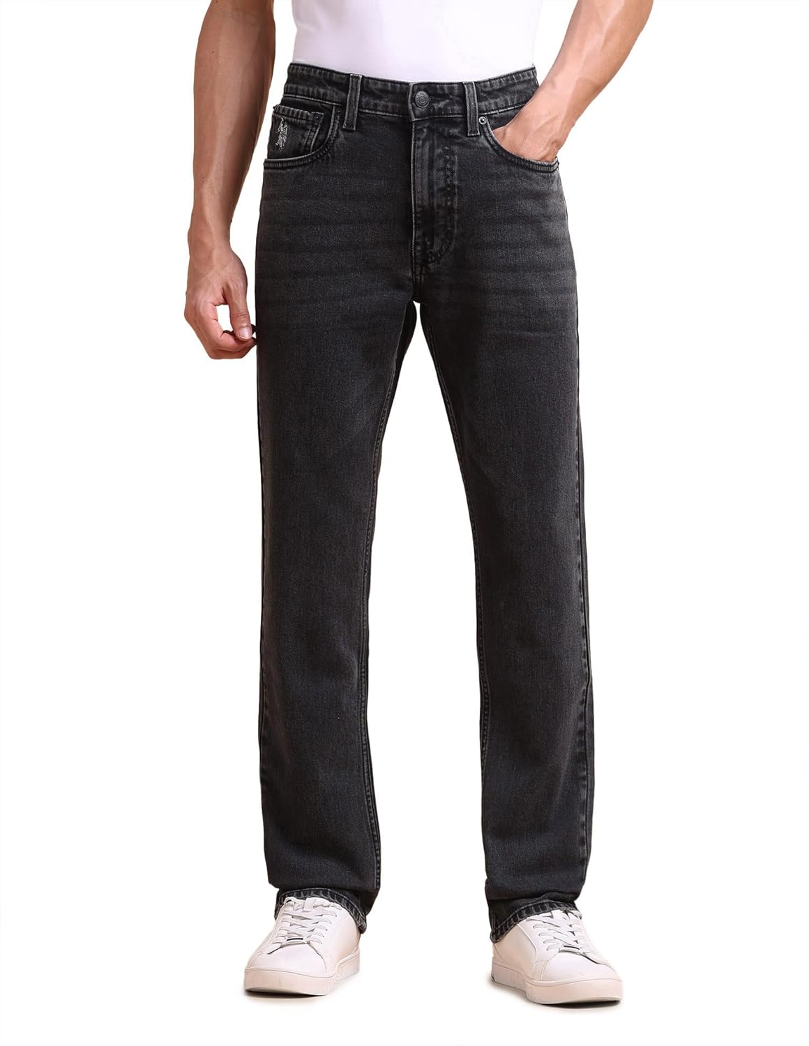 U.S. Polo Assn. Denim Co. Men’s Harold Slim Straight Fit Grey Jeans