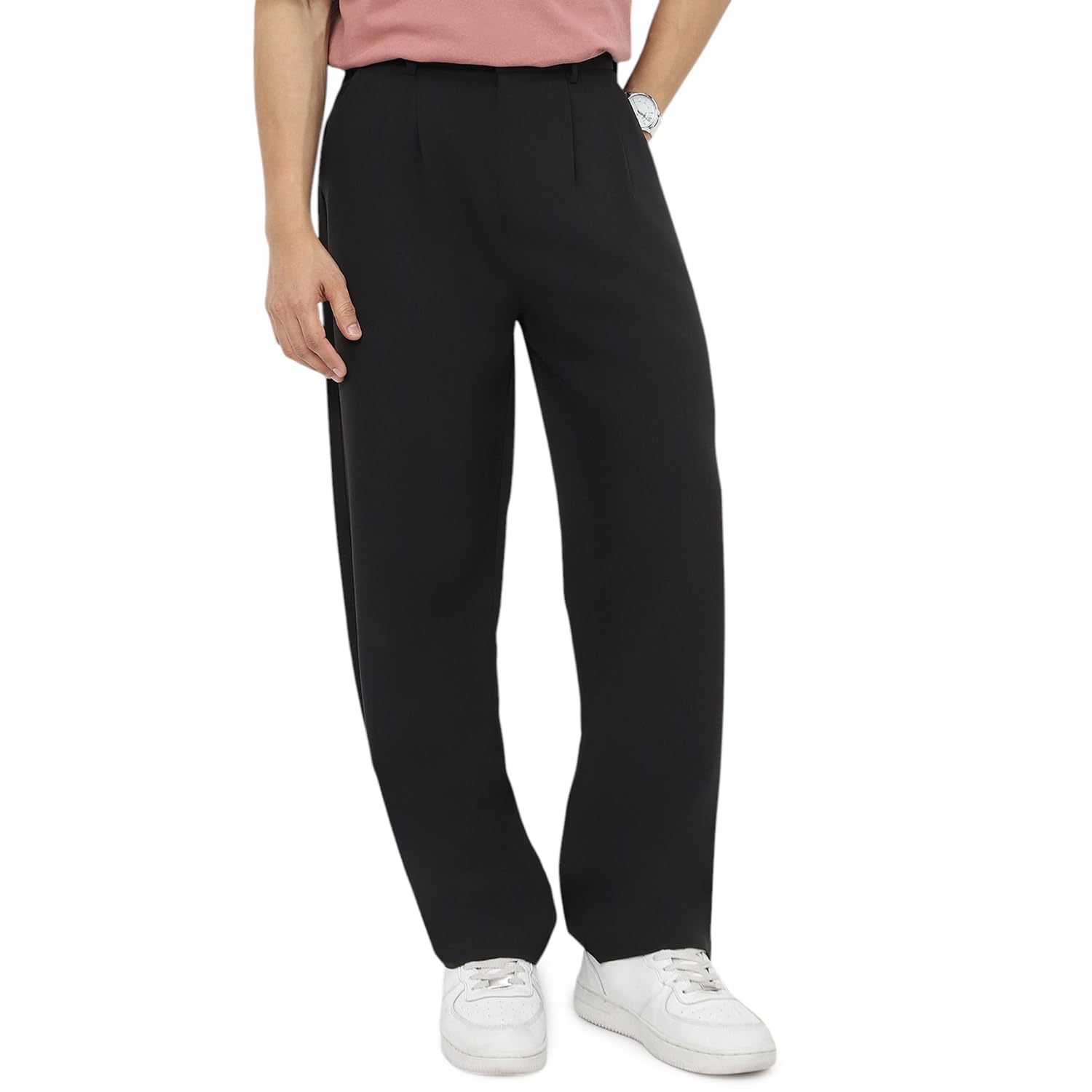 Urbano Fashion Men’s Loose Baggy Fit Solid Korean Pants Stretchable