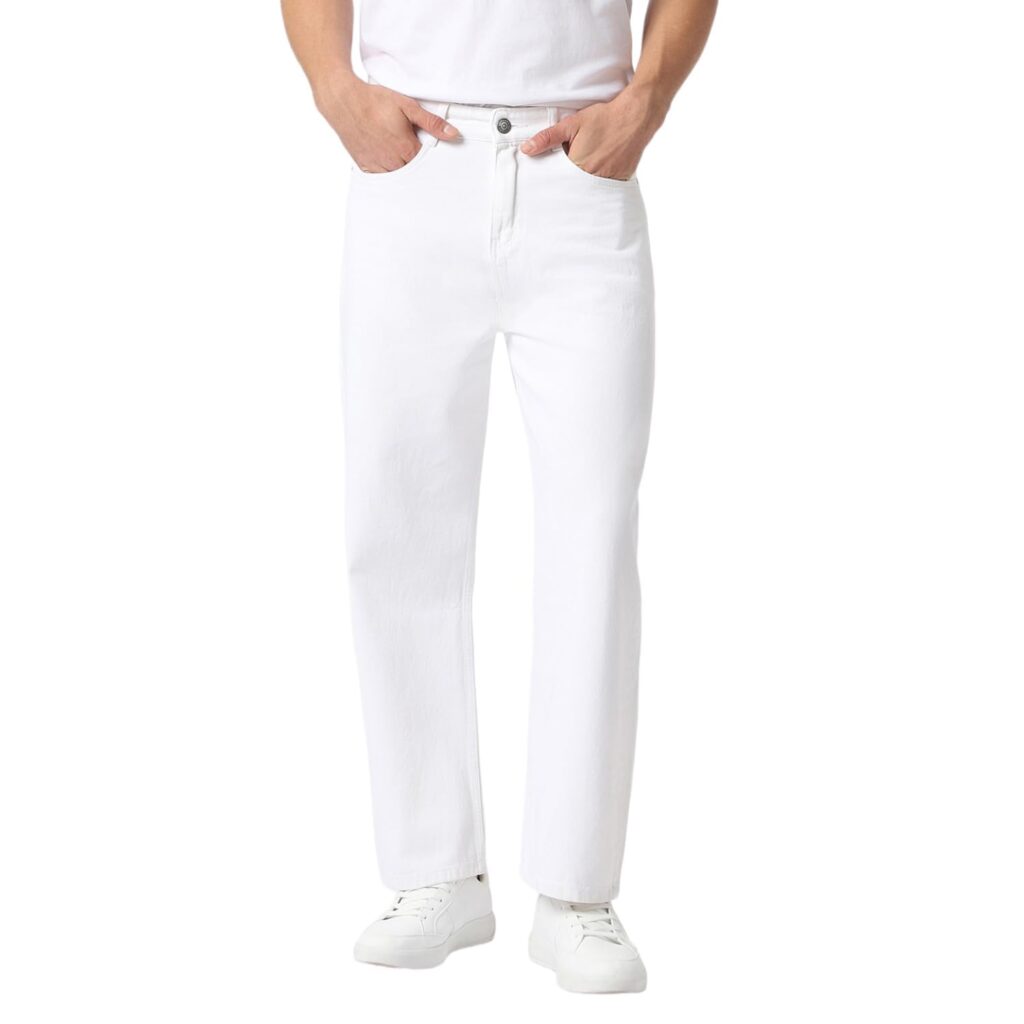 Urbano Fashion Men’s Loose Mid Rise Jeans