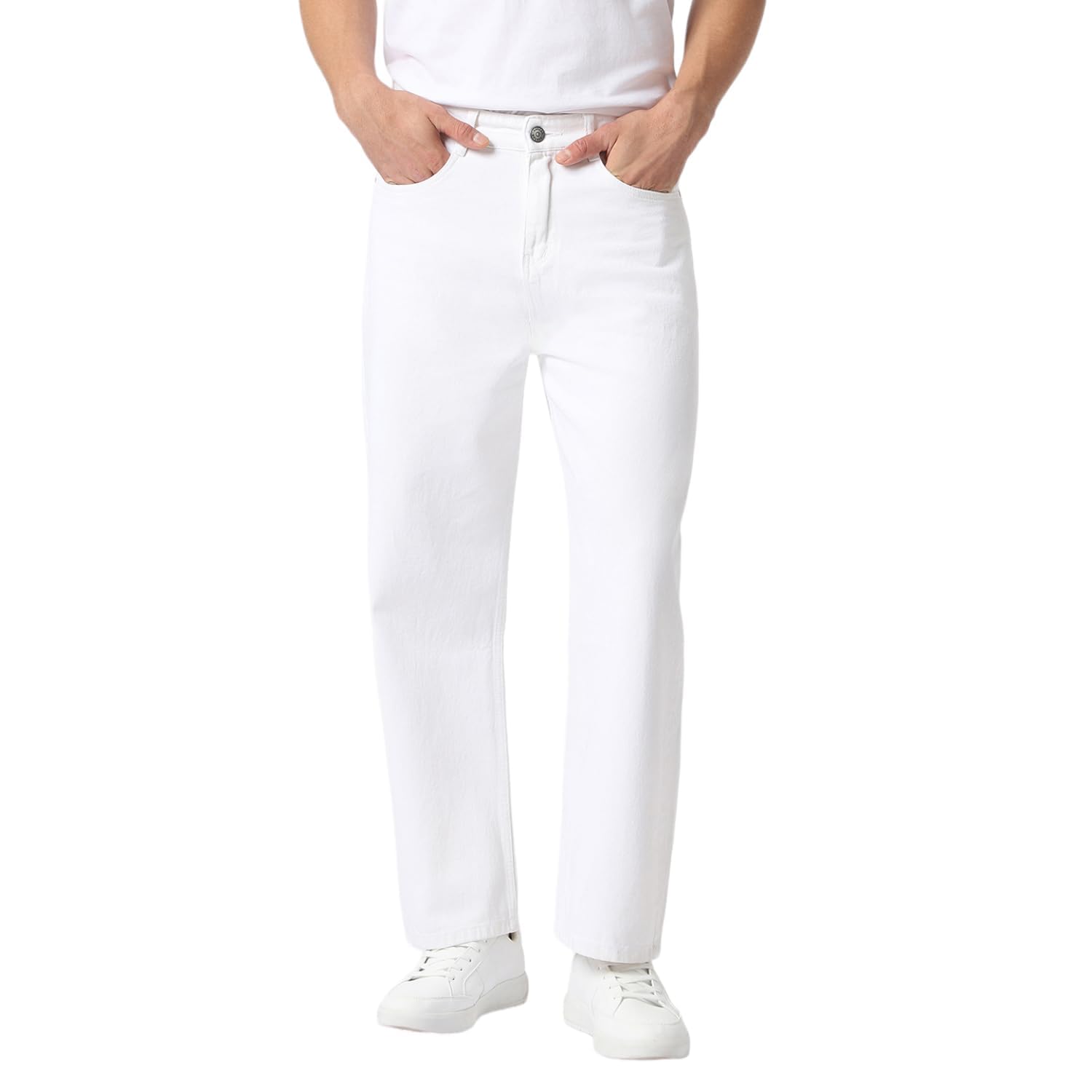 Urbano Fashion Men’s Loose Mid Rise Jeans