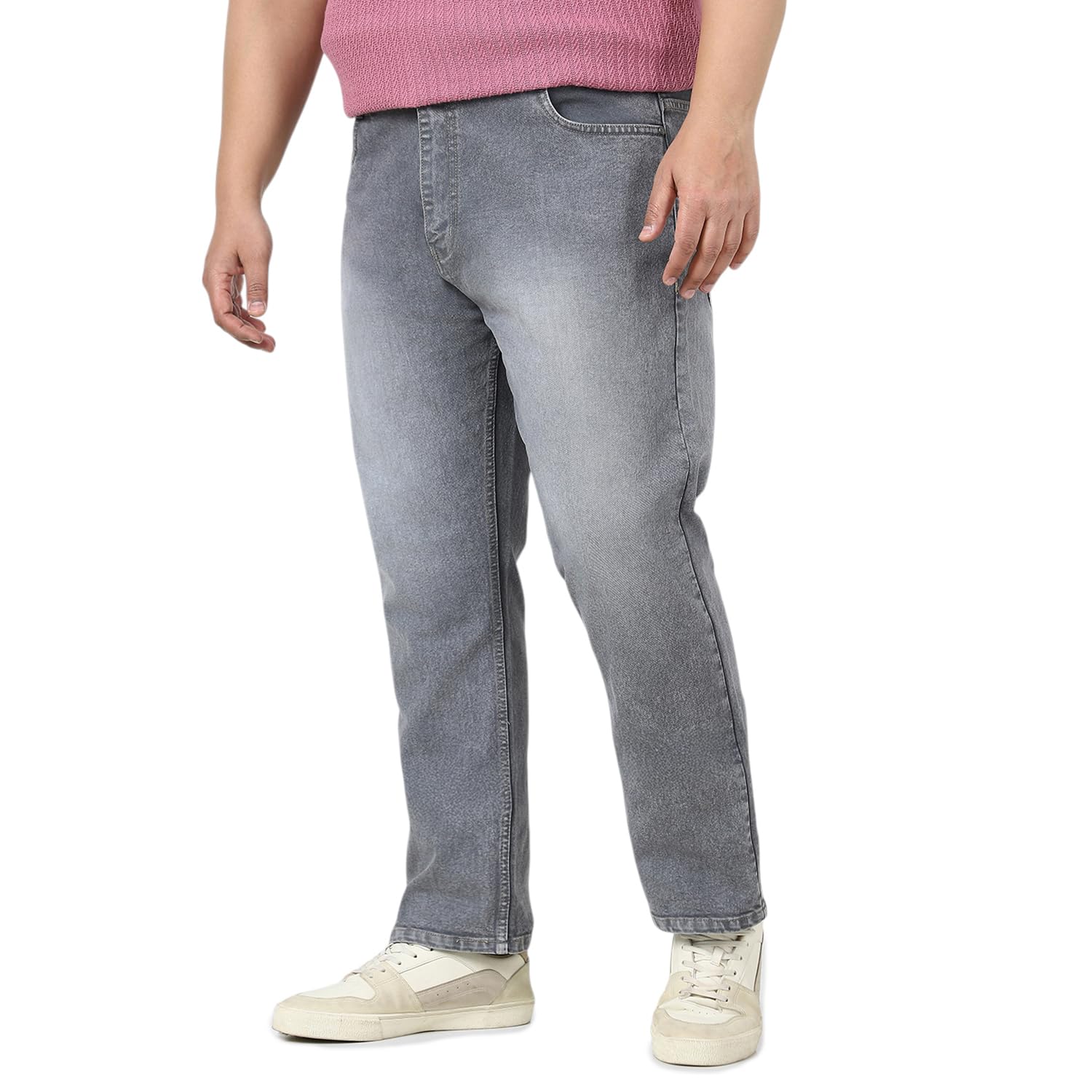 Urbano Plus Men’s Straight Fit Mid Rise Jeans
