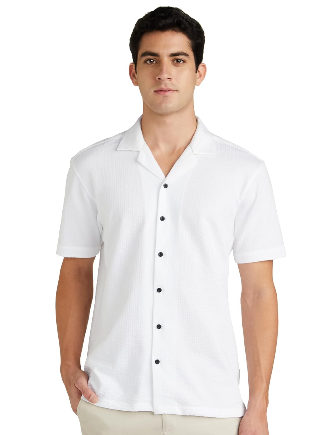 Van Heusen Men’s Slim Fit Print Half Sleeves Casual Resort Collar Shirt Van Heusen Men’s Slim Fit Print Half Sleeves Casual Resort Collar Shirt