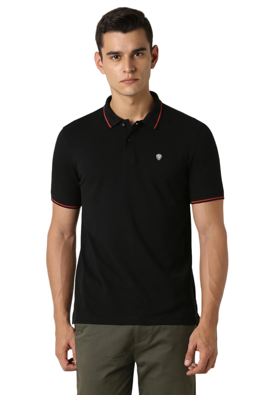 Van Heusen Men’s Solid Regular Fit T-Shirt