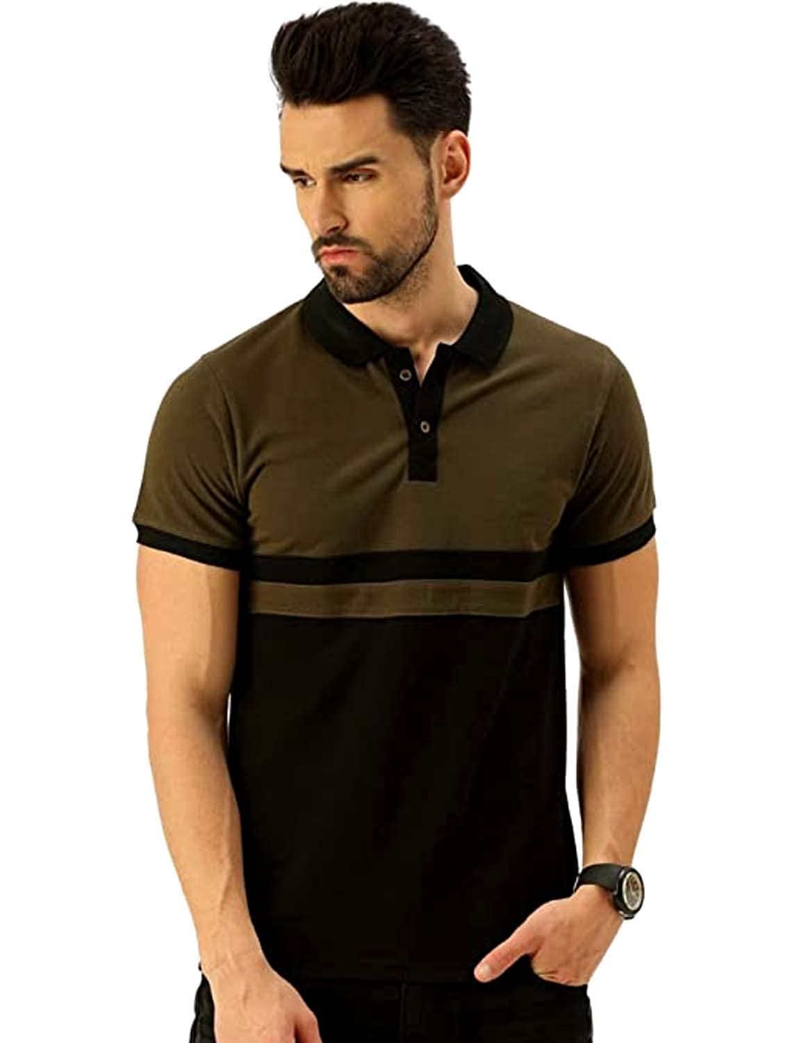 Veirdo Mens Polo Formal Classic Fit T Shirts for Men, Half Sleeves Polo Tshirt, Stylish, Cotton T Shirts