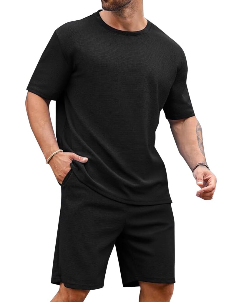 Vogaan Men’s T-Shirt and Shorts Set | Top & Shorts Night Suits Set | Night Wear for Men