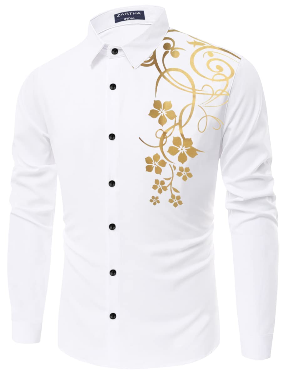 Zartha Men’s Solid Cotton Regular Fit Full Sleeve Collared Neck Casual Shirt for Men Stylish Latest, Formal