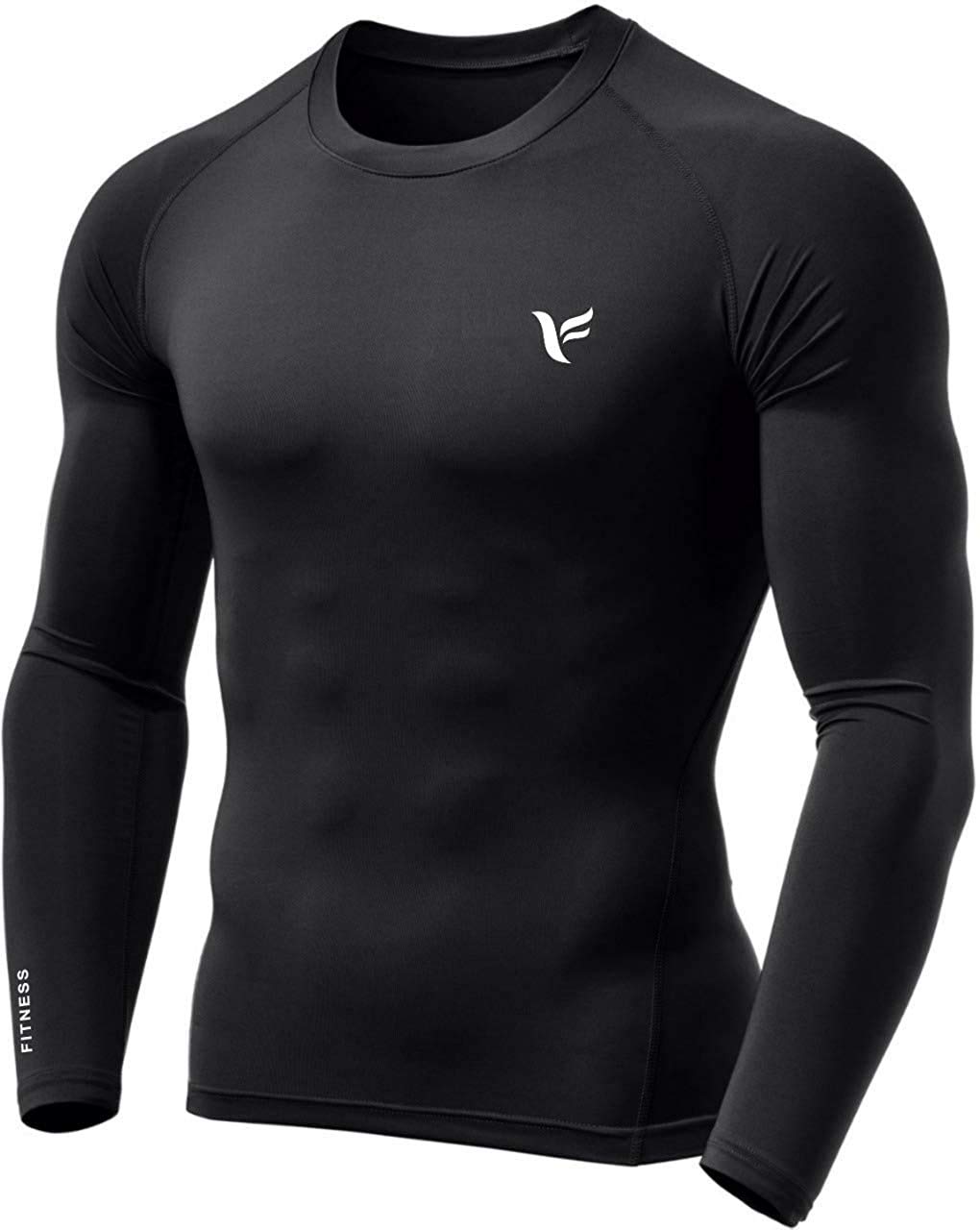 Zexer Men’s Compression Gym T-Shirt for Men | Body Fit Skinny T-Shirt (Black)