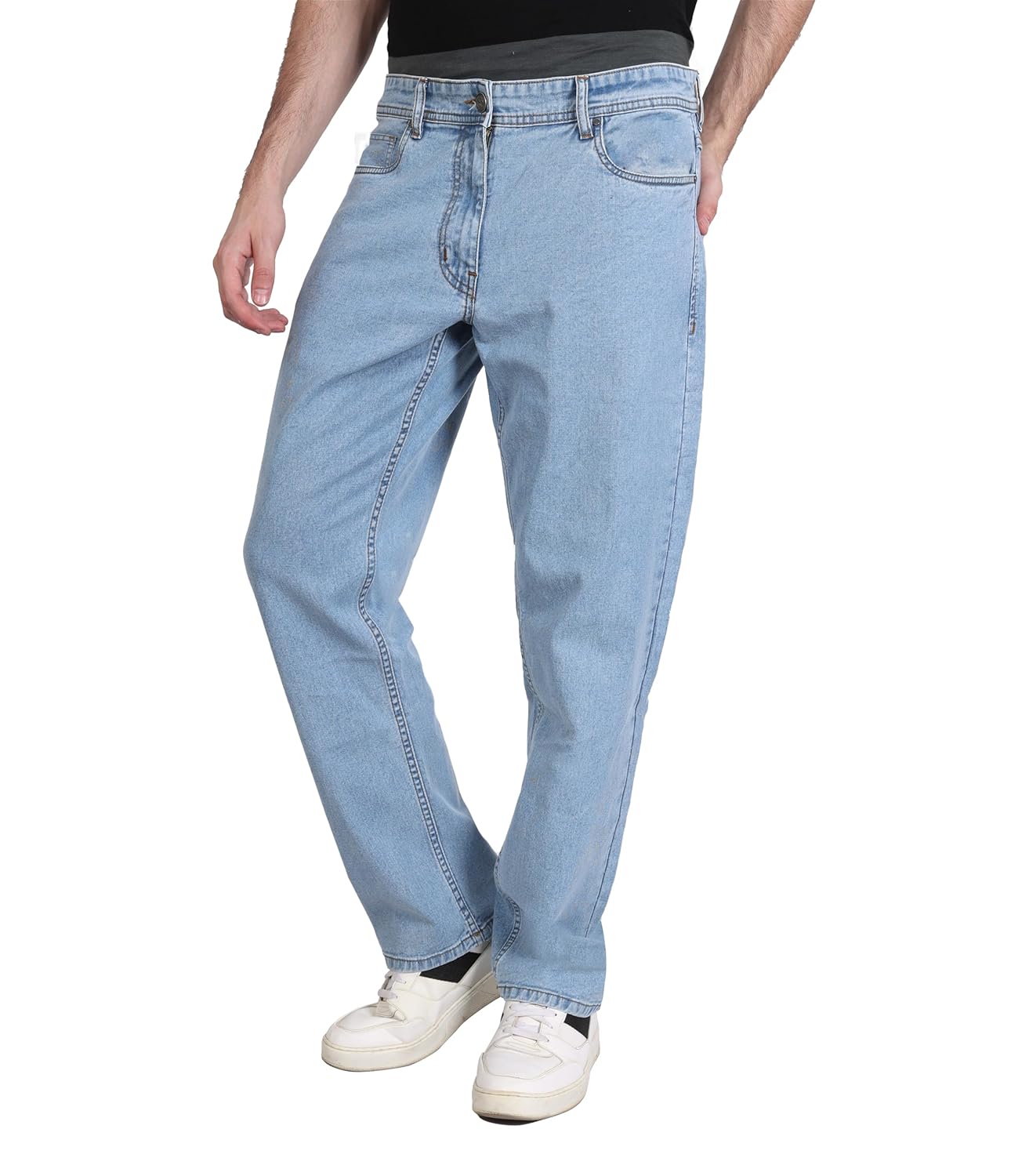 i’sol Men’s Loose Baggy Fit Wide Legged Jeans