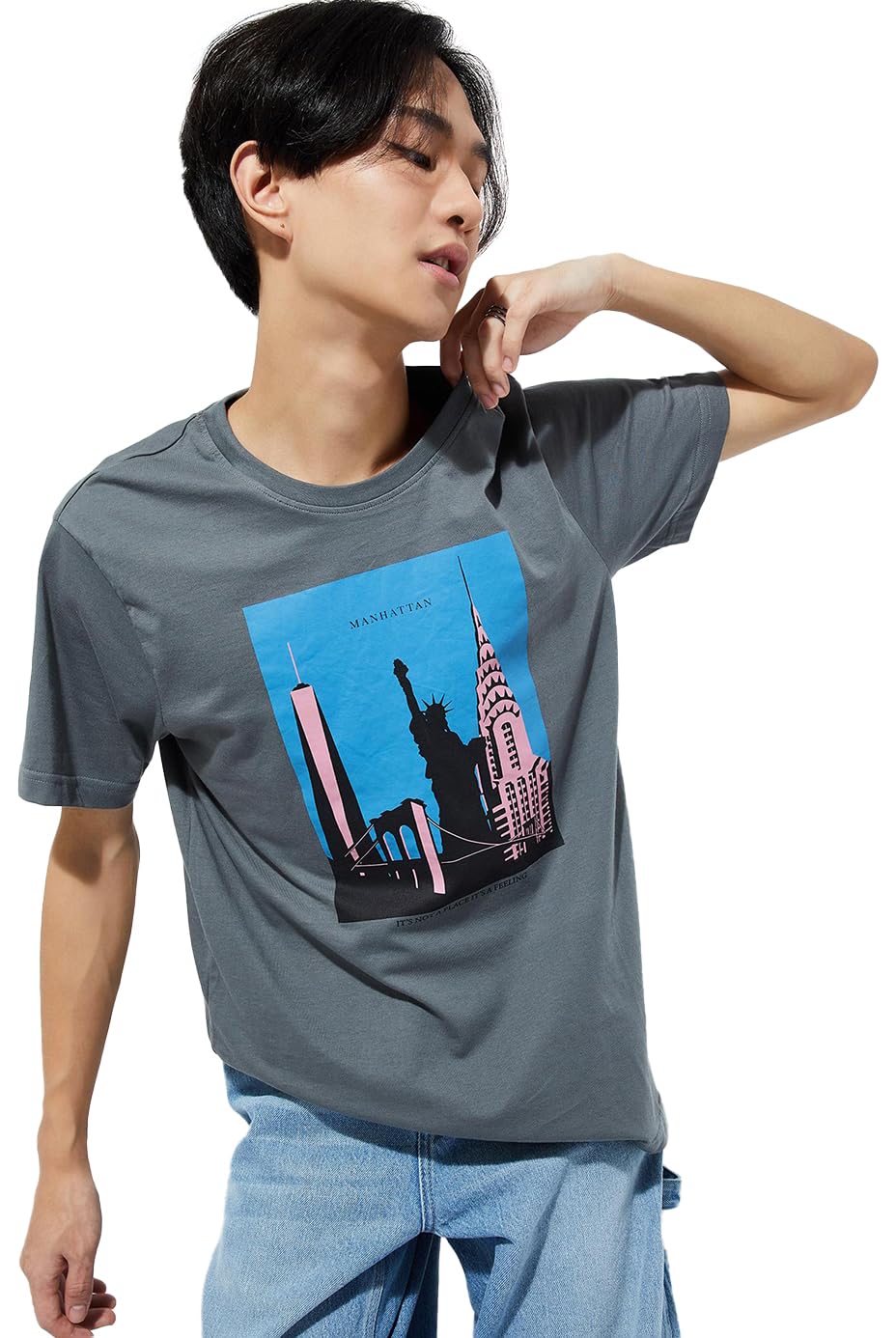 max Men’s Printed Regular Fit T-Shirt