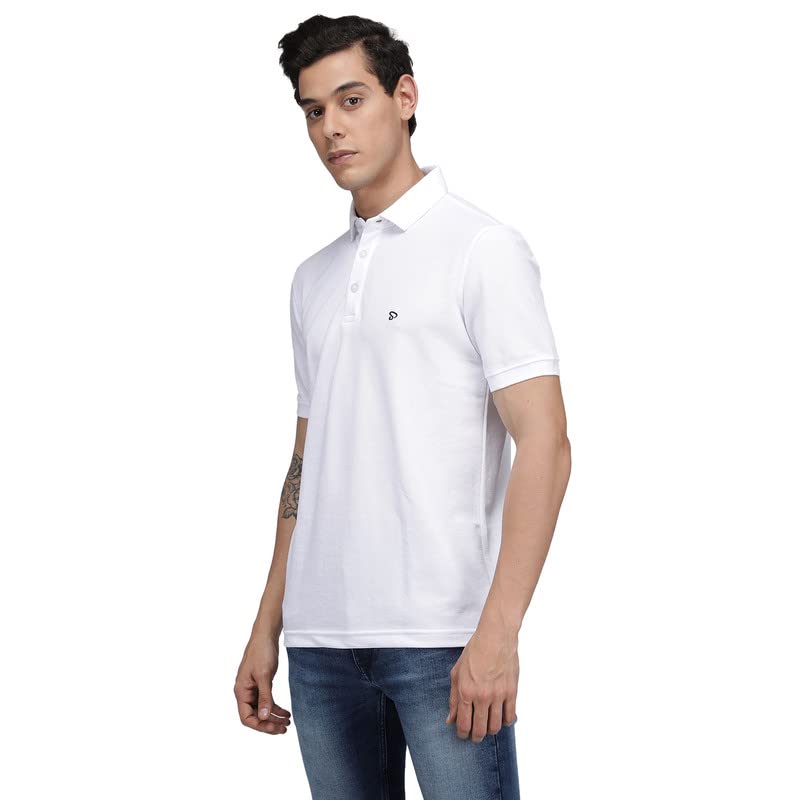 sporto Solid Polo T-Shirt for Men | Wrinkle-Free with Colour Lock Technology | Soft & Breatheable Rich Cotton Blend | 2X Durability & Shape Retention