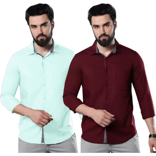 Pinkmint Men’s Solid Regular Fit Shirt Pinkmint Men’s Solid Regular Fit Shirt