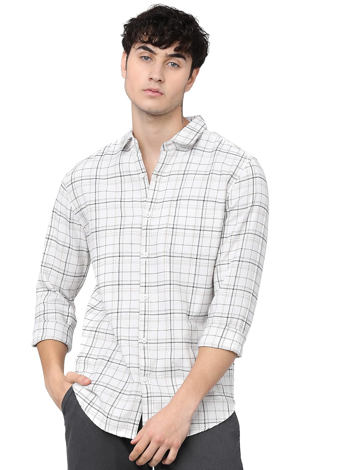 KETCH Men’s Cotton Slim Fit Shirt