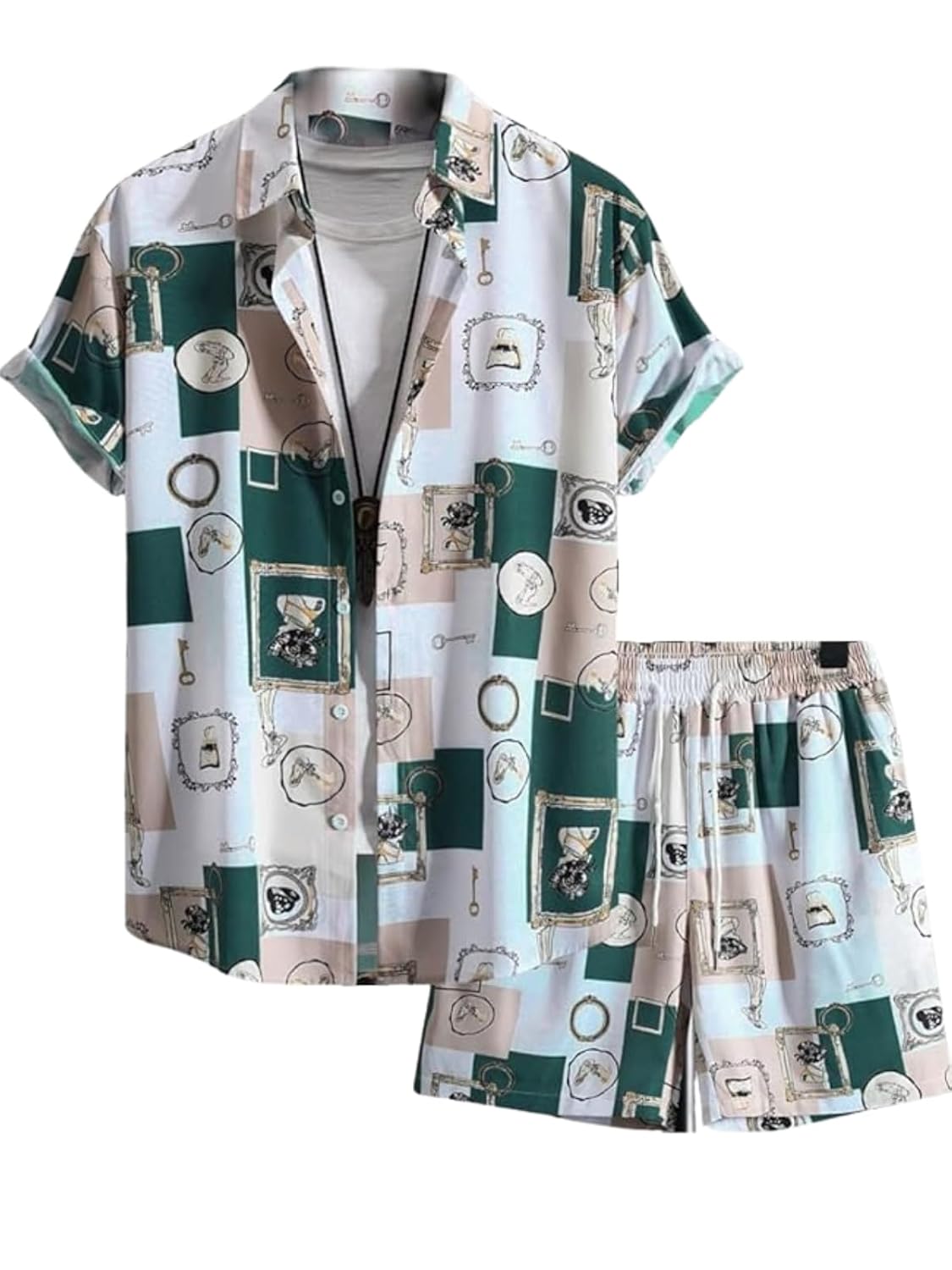 Leriya Fashion Men Relaxed Fit Rayon Night Wear Set