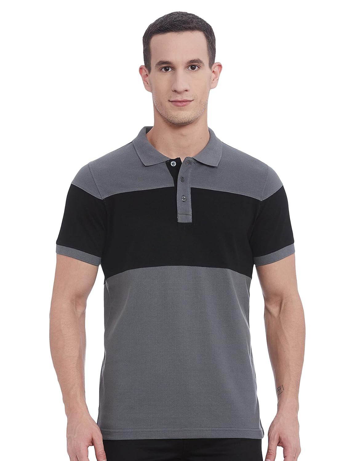 Amazon Brand – Symbol Men’s Cotton Block Regular Fit Polo Shirt Amazon Brand – Symbol Men’s Cotton Block Regular Fit Polo Shirt