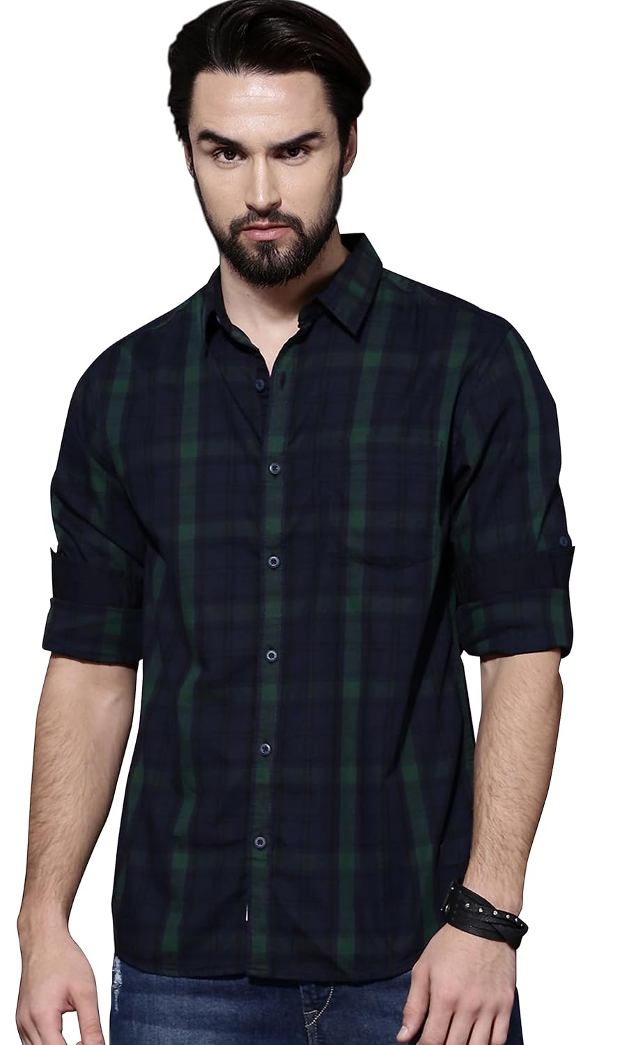 IndoPrimo Men’s Solid Regular Fit Shirt