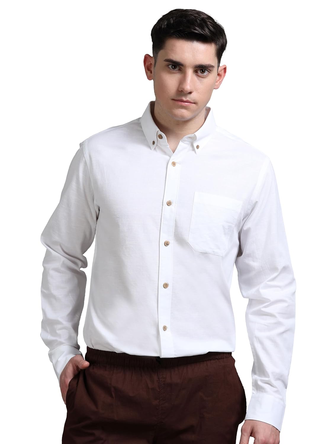 THE FORMAL CLUB Men’s Breeze Full Sleeve Cotton Linen Shirt for Men in Smart Fit THE FORMAL CLUB Men’s Breeze Full Sleeve Cotton Linen Shirt for Men in Smart Fit