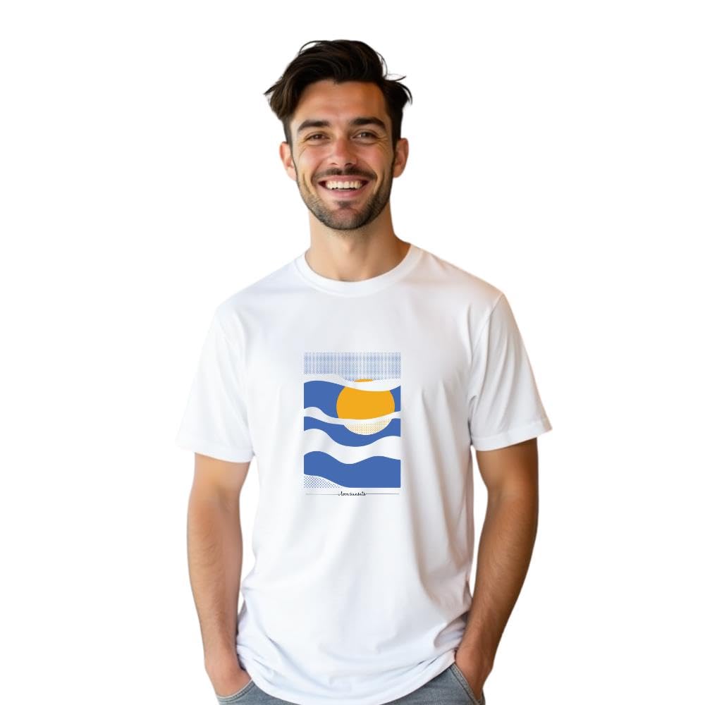 NOBERO Men’s Cotton Regular Fit Letter Print T-Shirt