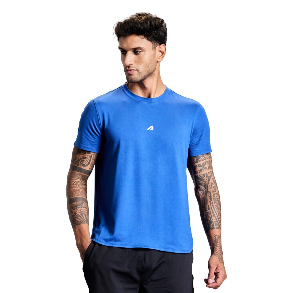 Boldfit Men’s Polyester-Blend Gym T-Shirts for Men Premium Sports Tshirt, Moisture-Wicking, Anti-Odor, Stretch Fit Running & Workout Tees for Active Lifestyle for Man