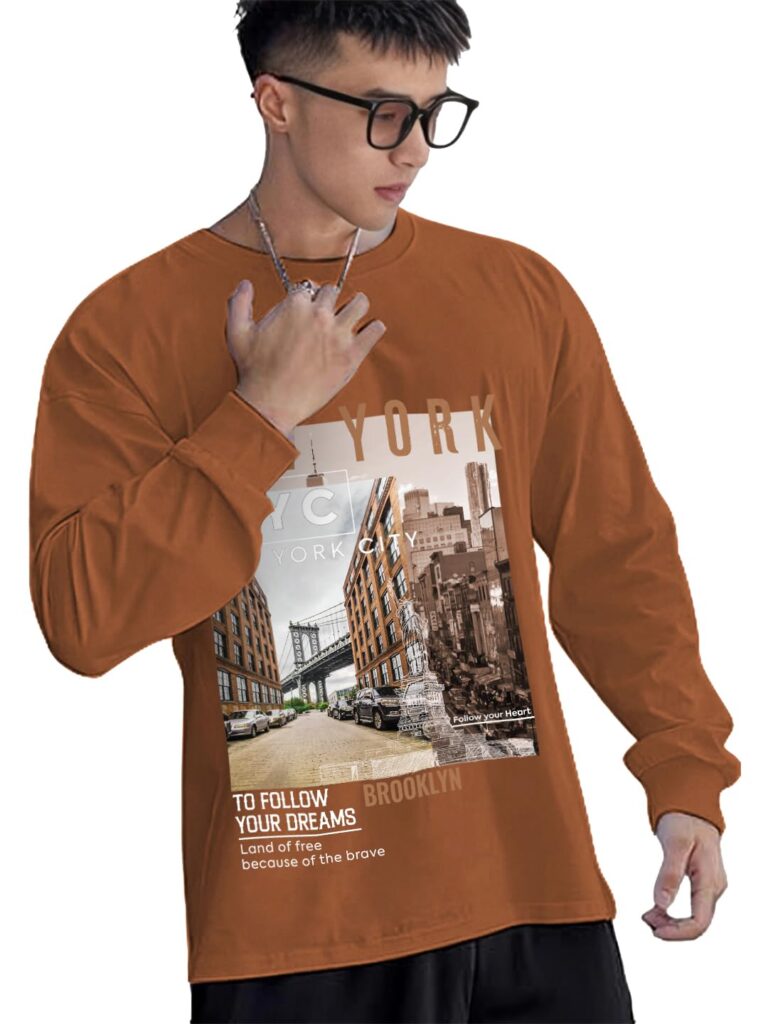 CHKOKKO Men’s Polyester Oversized Fit T-Shirt CHKOKKO Men’s Polyester Oversized Fit T-Shirt