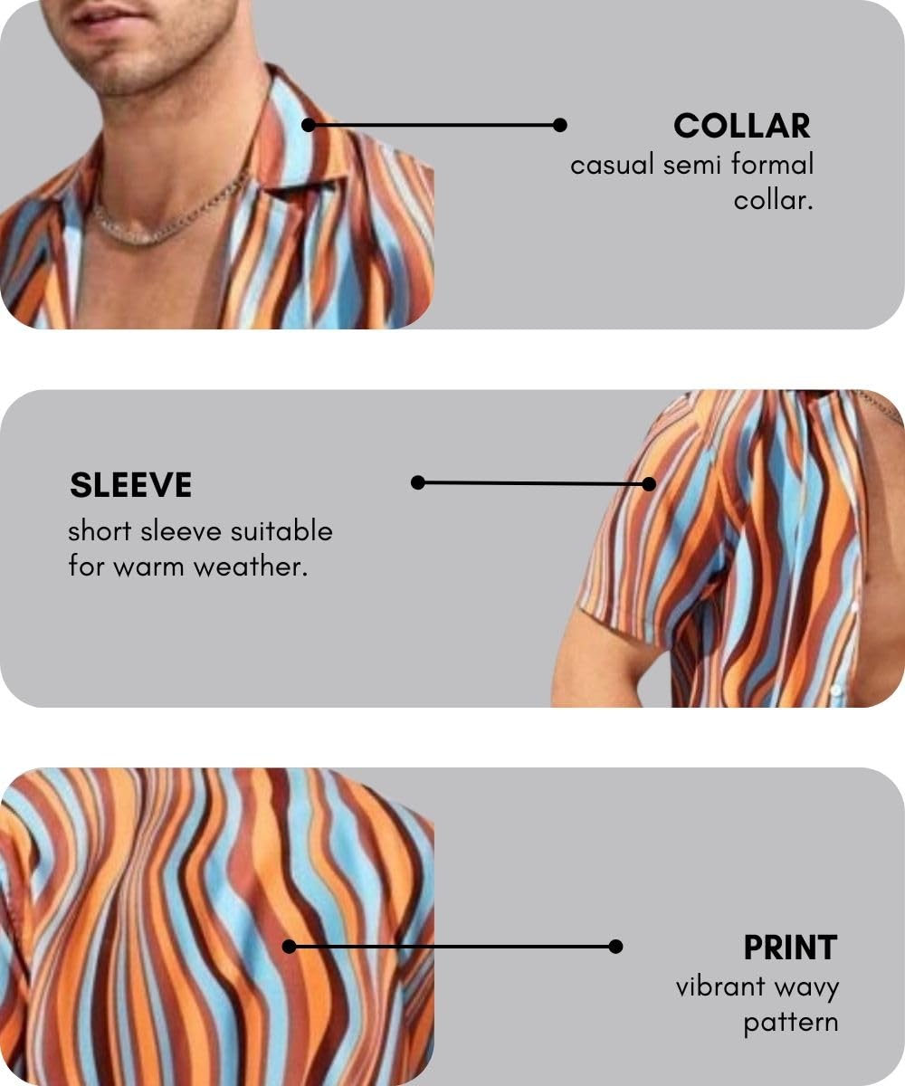 DHRUVI TRENDZ Shirt for Men | Casual Stylish | Man’s Printed | Half Sleeve | Foraml Shirts for Man | Men’s Regular Fit | Summer Button Down DHRUVI TRENDZ Shirt for Men | Casual Stylish | Man’s Printed | Half Sleeve | Foraml Shirts for Man | Men’s Regular Fit | Summer Button Down