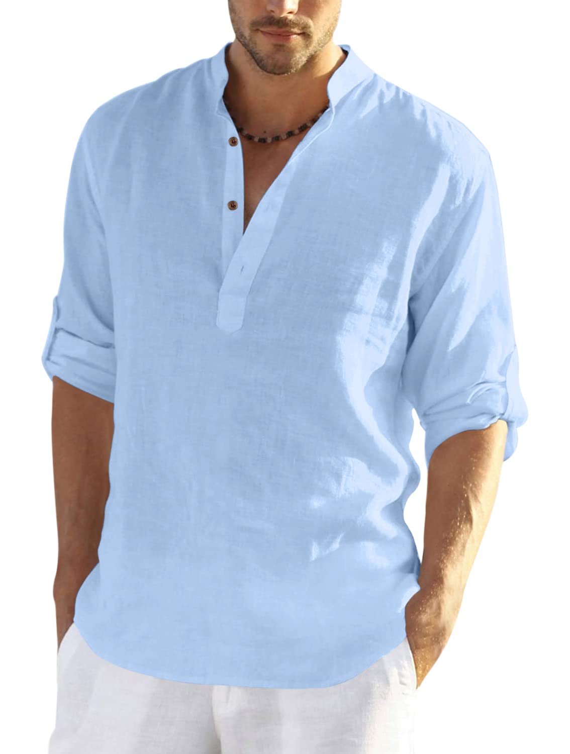 Zombom Men’s Cotton Blend Full Sleeve Straight Kurta Designed for Elegant Ethnic Wear, Daily Comfort, or Festive Gatherings